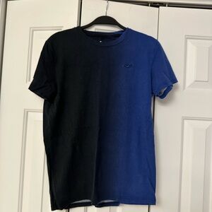 (S) Men’s Hollister Black & Blue Fade T Shirt